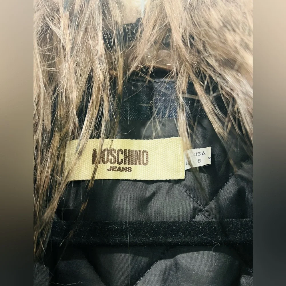 MOSCHINO**Fur Collar Denim Jean Jacket**US 6 $1450 - Picture 4 of 10